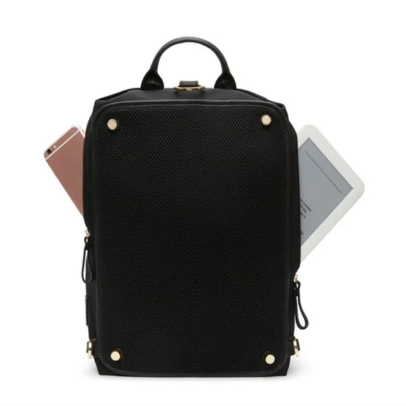 Caraa Black Backpack with Gold Accents - Picture 6 of 16